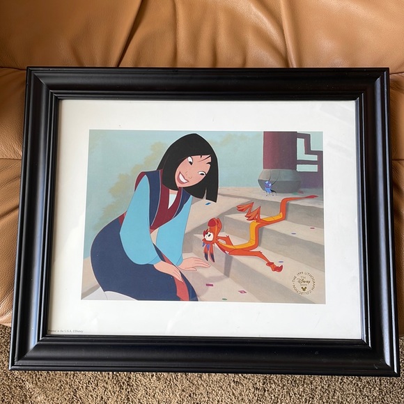 Framed 1999 Mulan Disney Commemorative Lithograph - Picture 1 of 3